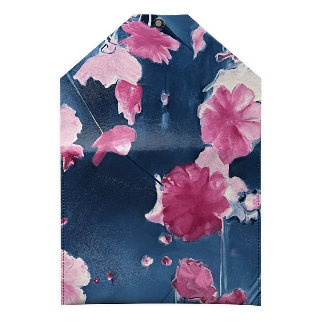 Pink Cosmos Mahjong Card Holder