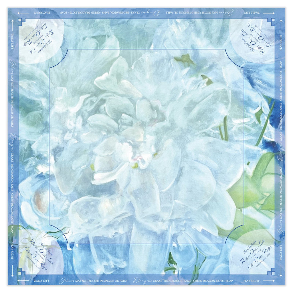 Peony Mahjong Mat with Rules